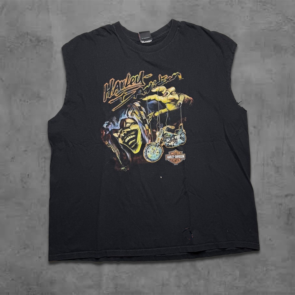 Vintage 90s Relaxed Harley Davidson X Joker Archive Grunge Sleeveless Tee